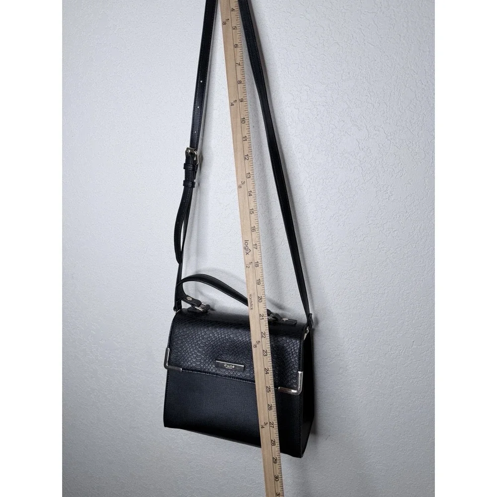 Dune London Satchel Bag Cross Body Top Handle Bag Black Vegan Leather Purse